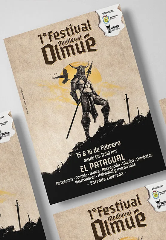 Diseño gráfico para Festival Medieval de Olmué