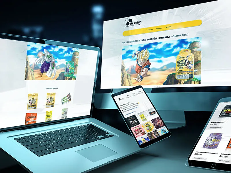Diseño web para Olimp Sport